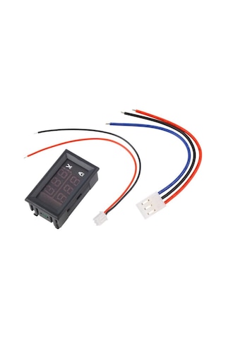 Symbee Dijital Voltmetre Ampermetre - 0-100v 10a Çift Gösterge Led Ekran