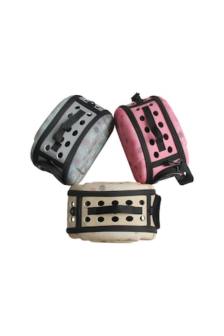 Taşınabilir Kediler Çanta Katlanabilir Seyahat Çantası Köpek Taşıma Mesh Omuz Pet Çanta Krem Renk