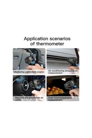 Tenfowee Mestek Ir03b Endüstriyel Kızılötesi Termometre: -50 600 , Ayarlanabilir Emisyon, Alarmlı, Pil Hariç