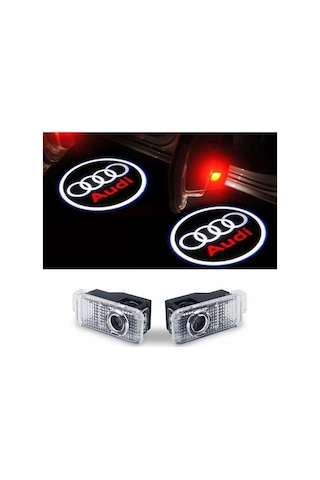 Autogp Audi Q8 Kapı Altı Işık Lazer Led Logo Hoşgeldin Aydınlatma 1 Çift/kutu
