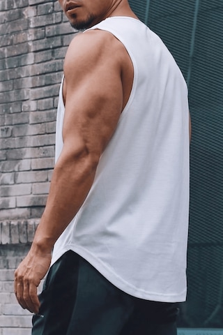 Genius Store Erkek Sporcu Atleti Sıfır Kol Tişört Fitness Gym Antrenman Tişörtü Ter Tutmayan Atlet Sıfırkol-2026 Beyaz