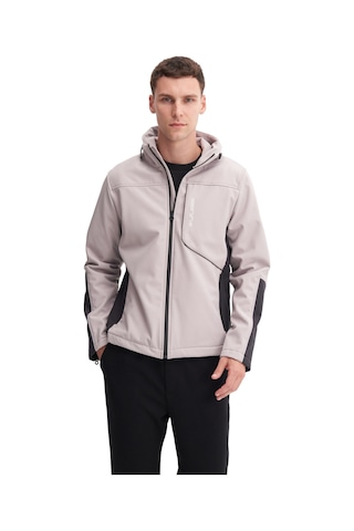 Cazador Erkek Slim Fit Softshell Outdoor Kumaş Mont Gri