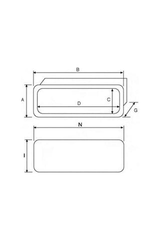 Saklama Kapağı Yarı Kapalı 420 X 170 Mm Beyaz