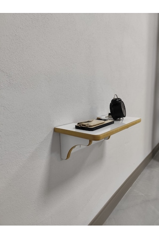 Dekoratif Priz Üstü Raf, Tekli Modem Rafı Beyaz