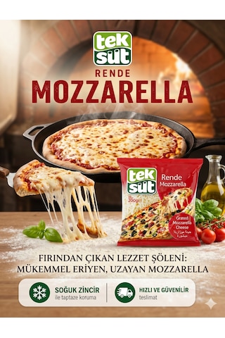 Teksüt Rende Mozarella 200 Gr