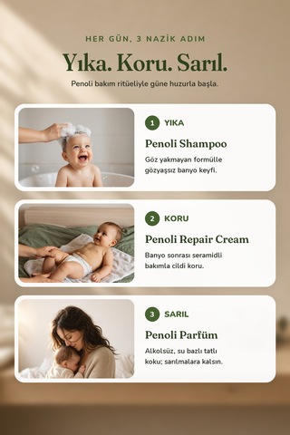 Yenidoğan Bebek Bakım Seti 3'lü Göz Yakmayan Şampuan + Kortizonsuz Bariyer Krem + Alkolsüz Parfüm - 931948311