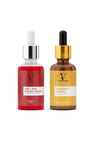 Vitanova Aha-Bha Peeling Serum 30 ML + Vitamin C Serum 30 ML