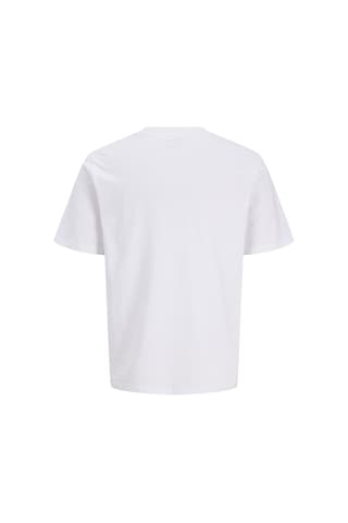 Jack & Jones Erkek Gögüs Logo Baskili Tisört- Dust - 12297849 Beyaz