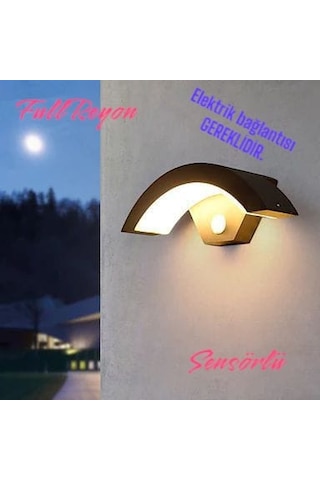 Elektrikle Çalışır, Sensörlü 24 Watt İç Ve Dış Mekan Led Duvar Aplik 3000k G. Işığı Led Armatür Gün Işığı - Sarı