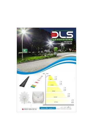 150w Led Yol Sokak Armatür Dls Park Bahçe Çevre Site Bina Dış Mek N11.143