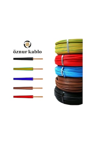 ÖZNUR 2,5 Nya Kablo % 100 Bakır Siyah Renk 100 mt 2,5 NYA SİYAH