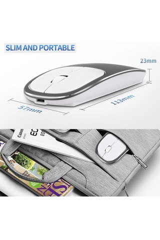 Cbtx Alüminyum Alaşımlı Şarj Edilebilir 2.4G Bluetooth Çift Modlu Mouse
