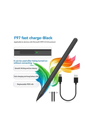 Didadodo Mpp Uyumlu Dokunmatik Kalem - Surface, Asus, Hp, Dell İçin Hızlı Şarj Ve Uzun Pil