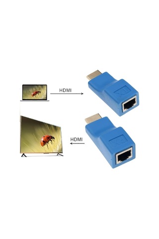Lexroo 4971 Hdmi Rj45 Cat5 6 Extender Uzatıcı Uzatma Aparatı Adaptör