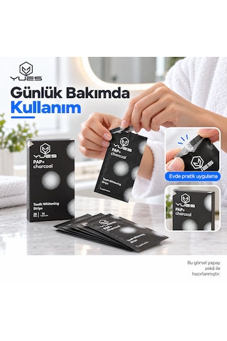 Yues Pap+ Kömürlü Diş Beyazlatma Bandı 28 Şerit 14 Uygulama