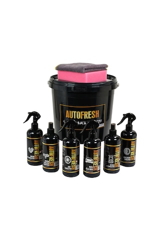 Autofresh 9'lu Fırsat Araç Oto Bakım Seti Kampanyalı Oto Bakım Araba Yıkama Temizlik Seti