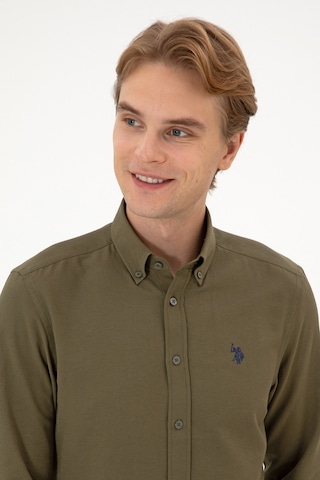 U.s. Polo Assn. Erkek Haki Gömlek Basic 50316723-vr027 Haki