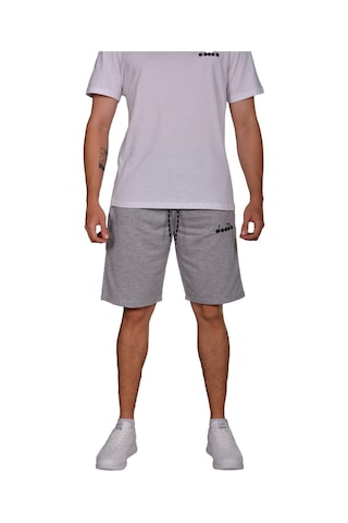 Diadora Mesa - Pamuklu Açık Gri Spor Şort - Dıadoramesa (547291299) Gri