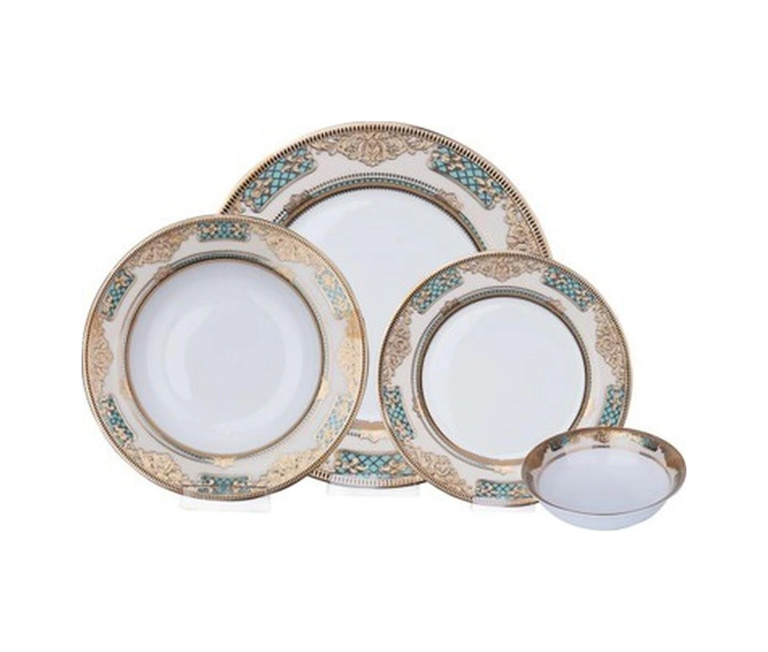 72 Parça Bone China Fausta Yemek Takımı Süt Beyazı