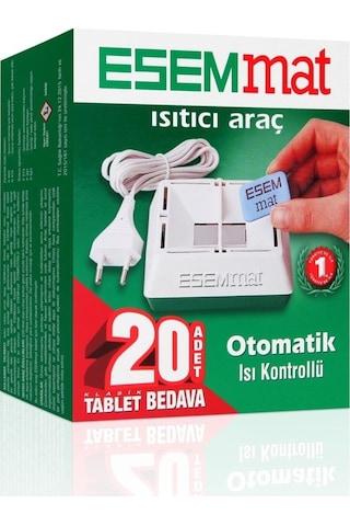 Esemmat Kablolu Isıtıcı Cihaz + 20 Tablet Esemmat Kablolu Isıtıcı Cihaz + 20 Tablet