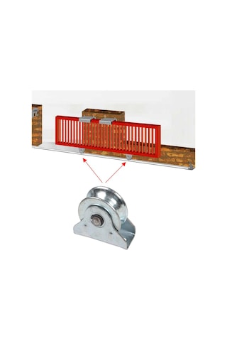 Rmt100 Sürgülü Demir Kapı İçin Tablalı Ray Makarası 100 Mm