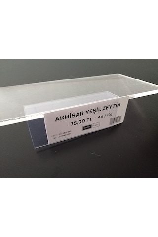 Şeffaf Etiket 10 Adet Pvc Etiketlik Cam Raflar İçin 5-6 Mm Kalınlıkta Cam Raf
