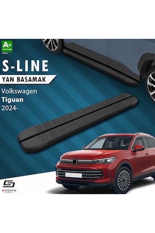 S-dizayn Vw Tiguan 3 S-line Siyah Yan Basamak 183 Cm 2024 Üzeri