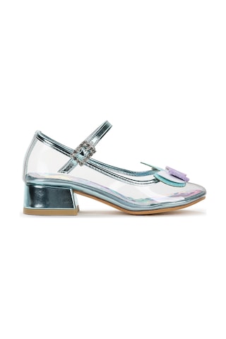 Kiko Kids Unicorn Kız Çocuk Topuklu Abiye Şeffaf Ayakkabı Yeşil