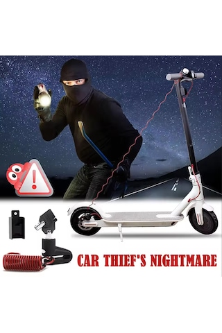 Motorsiklet Scooter Bisiklet Tekerlek Elektrikli Araç Disk Kilidi Güvenlik Kiliti Çok Renkli