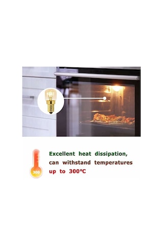 3'lü Paket 25w Kısılabilir Fırın Lambası, E14 T22, 25w Akkor Ampul, Y