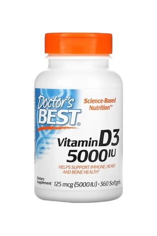 Doctor's Best Vitamin D3 125 MCG 5000 IU 360 Softgels