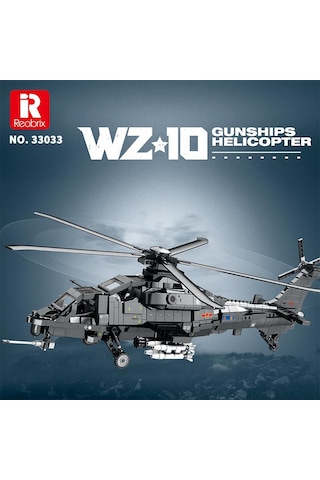 Reobrix 33033 Changhe Z-10 Helikopter Yaratıcı Yapı Blok Seti Building Blocks - 1169 Parça