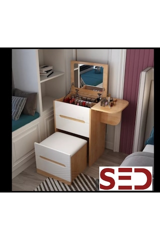 Showroomistanbul Sed Mobilya Makyaj Masası Tuvalet Ve Puf 5