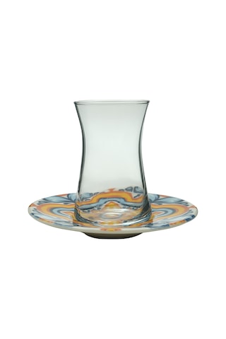 Tulu Heybeli 6 Kişilik 12 Parça Çay Seti 160 Ml Renkli