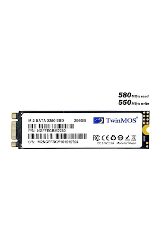 Twinmos NGFFEGBM2280 256 GB 580/550 MB/S M.2 2280 SATA 3 SSD