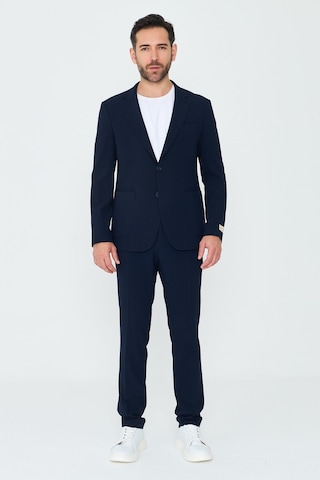 Lacivert Mono Yaka 6 Drop Regular Fit Jogger Takım Elbise Laci
