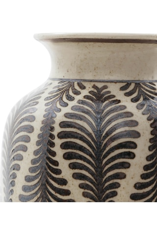 Yargıcı Yaprak Desenli Seramik Vazo 15x24 Cm 26ynha1106m St