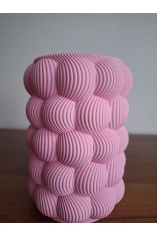 Bubble Vazo - 16 Cm Pembe