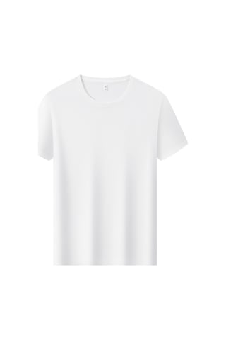 New Performance Premium Basic T-shirt 86.3% Nylon 13.7% Spandex Beyaz