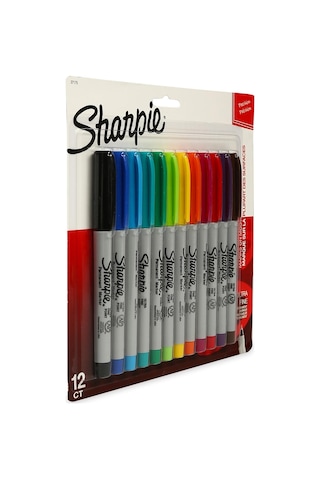 Sharpie Set Permanent Ultra Fine Uç 12 Li Fine Uçlu Keçeli Markör Kalem