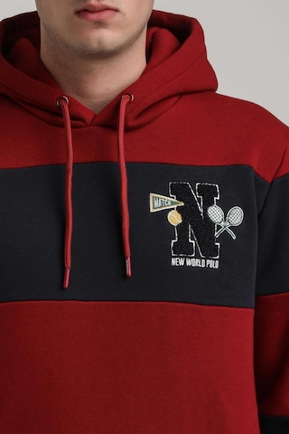 Kapüşonlu Bordo Slim Fit Full-zip Sweatshirt 24fwm64077 Bordo