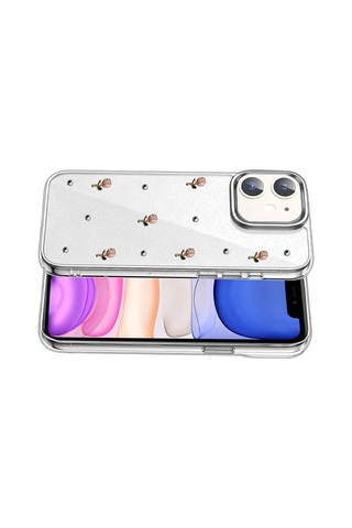 Apple Uyumlu iPhone 11 Fiyonk Desenli Kapak - Desen 6 Arka Kapak