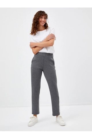 Kontrast Bant Detaylı Eşofman Alt 68323 Antrasit