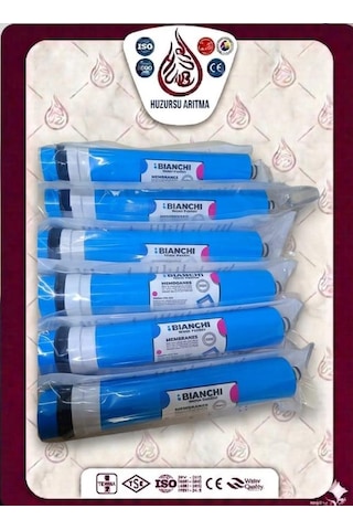 Bianchi 1812-100 Gpd Sanayi Tipi Su Arıtma Cihazı Membran Filtre - 6 Adet Ekonomik Set Filtre Seti