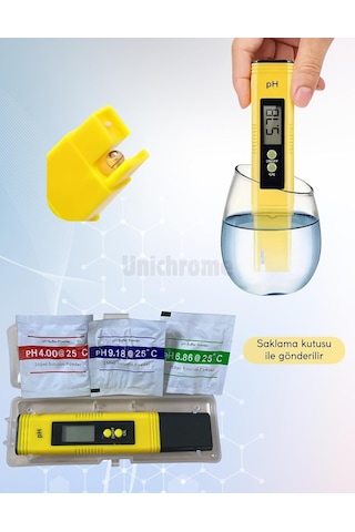 Lexroo Dijital Ph Metre Su Sıvı Akvaryum Ph Ölçer Kalibrasyon