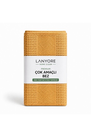 Lanyore Home Clean Premium Çok Amaçlı Temizlik Bez Sarı 55x40
