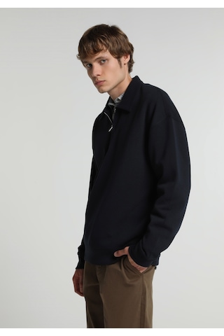 Colin's Colins Relaxed Fit Polo Yaka Düz Erkek Lacivert Sweatshirt Cl1082016 Q1.v2 Nav