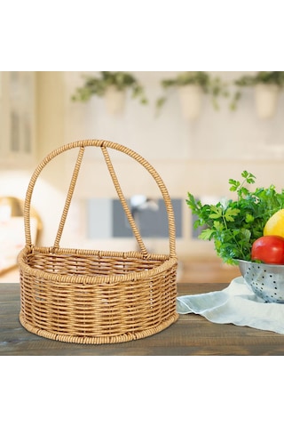 Homyl Ofis Mutfak Dolabı Için Asılı Depolama Sepeti El Dokuma Gösterildiği Gibi