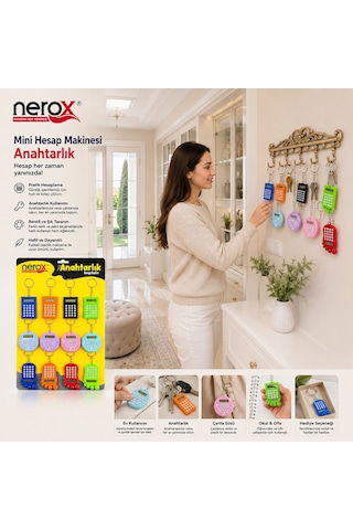 Go İthalat 12 Adet Hesap Mak. Anahtarlık Renkli Plastik Nrx-4089
