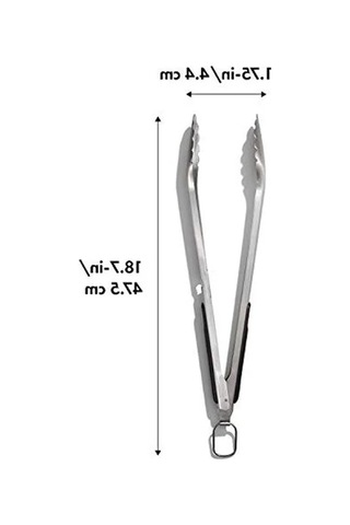Paslanmaz Çelik Barbekü Maşası, Şişe Açacaklı, 47,5 Cm